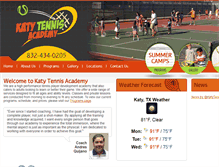 Tablet Screenshot of katytennisacademy.com